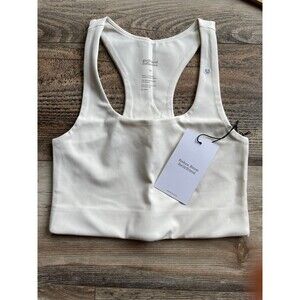 Girlfriend Collective Paloma Racerback Sports Bra Women's Size XS Cream